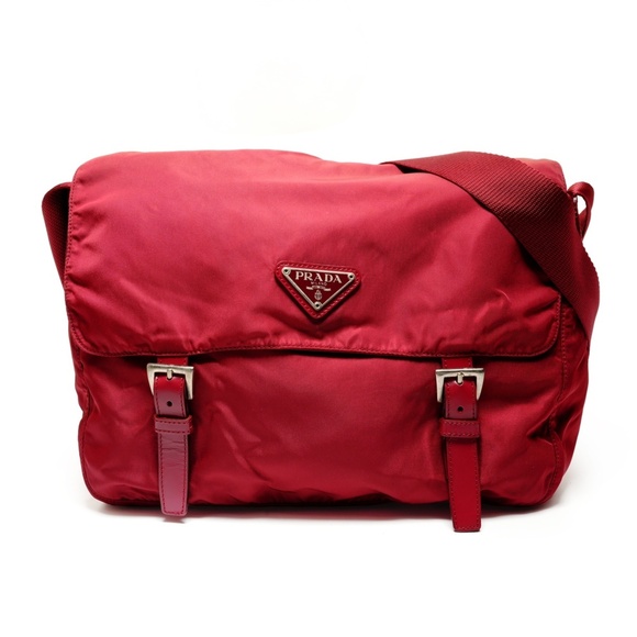 PRADA Red Messenger Shoulder Bag - Picture 1 of 12